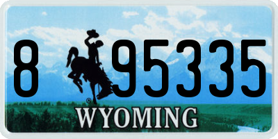 WY license plate 895335