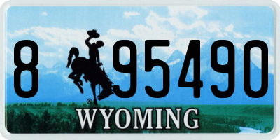WY license plate 895490