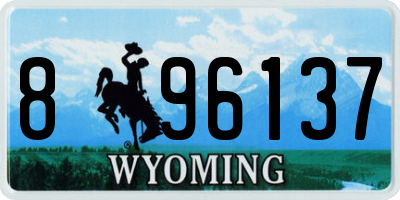 WY license plate 896137