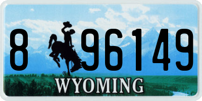 WY license plate 896149