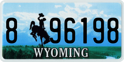 WY license plate 896198