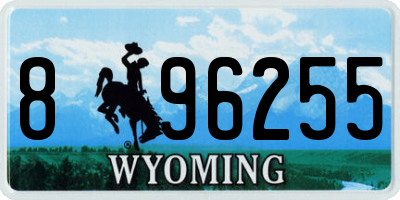WY license plate 896255