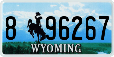 WY license plate 896267