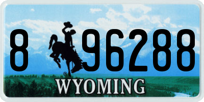 WY license plate 896288