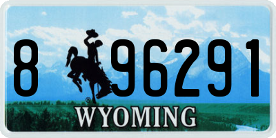 WY license plate 896291
