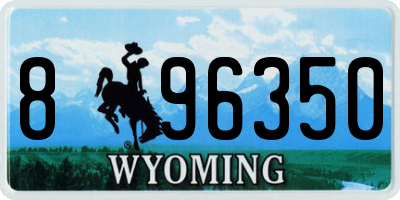WY license plate 896350