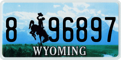 WY license plate 896897