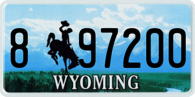 WY license plate 897200