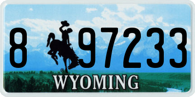 WY license plate 897233