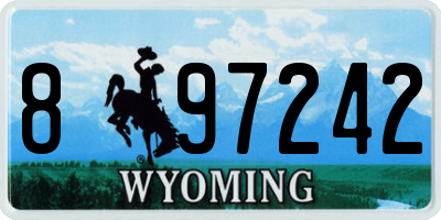WY license plate 897242