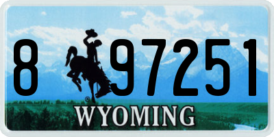WY license plate 897251