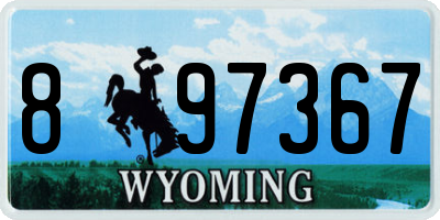 WY license plate 897367