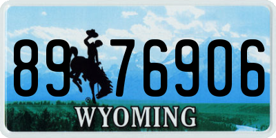 WY license plate 8976906