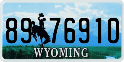 WY license plate 8976910