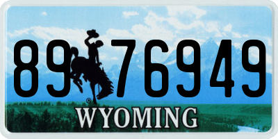 WY license plate 8976949