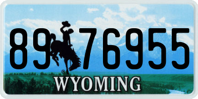 WY license plate 8976955