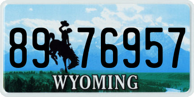 WY license plate 8976957