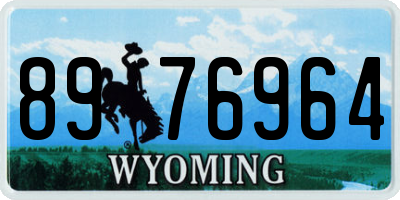 WY license plate 8976964