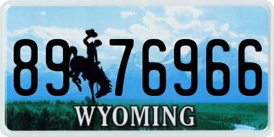 WY license plate 8976966