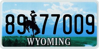 WY license plate 8977009