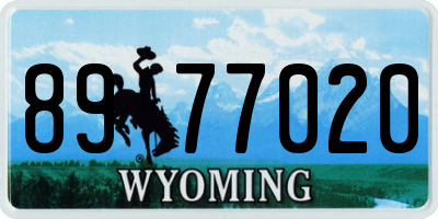 WY license plate 8977020