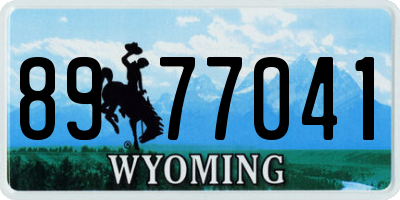 WY license plate 8977041
