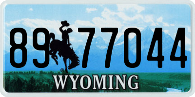 WY license plate 8977044