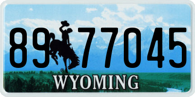 WY license plate 8977045