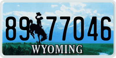 WY license plate 8977046