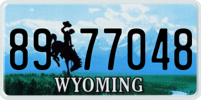 WY license plate 8977048