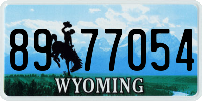 WY license plate 8977054