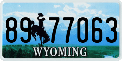 WY license plate 8977063