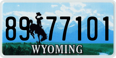 WY license plate 8977101
