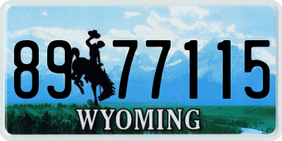 WY license plate 8977115