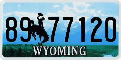 WY license plate 8977120