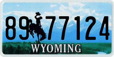 WY license plate 8977124