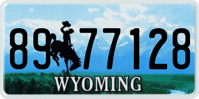WY license plate 8977128