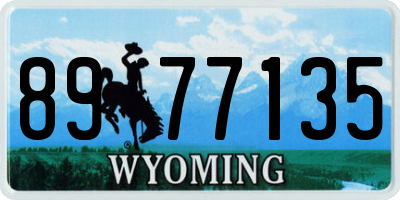 WY license plate 8977135