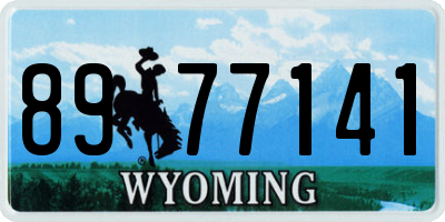 WY license plate 8977141