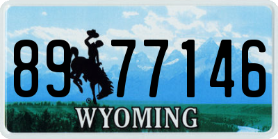 WY license plate 8977146