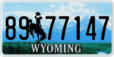 WY license plate 8977147