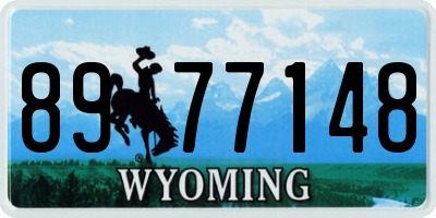 WY license plate 8977148