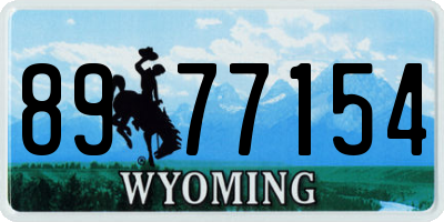WY license plate 8977154