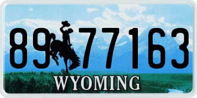 WY license plate 8977163