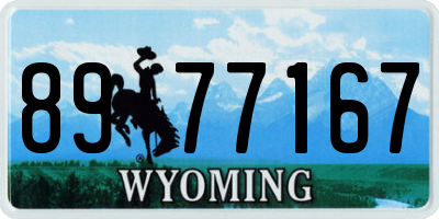 WY license plate 8977167