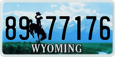 WY license plate 8977176