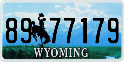 WY license plate 8977179