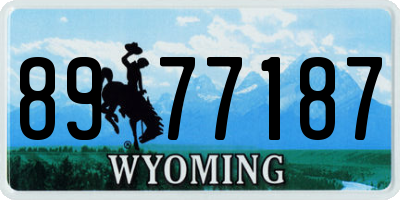 WY license plate 8977187