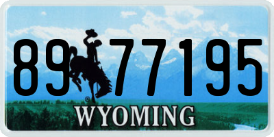 WY license plate 8977195