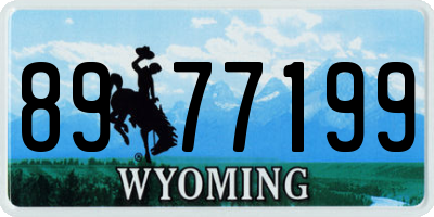 WY license plate 8977199
